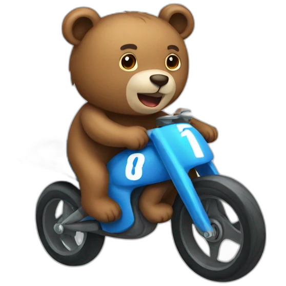 racer bear emoji