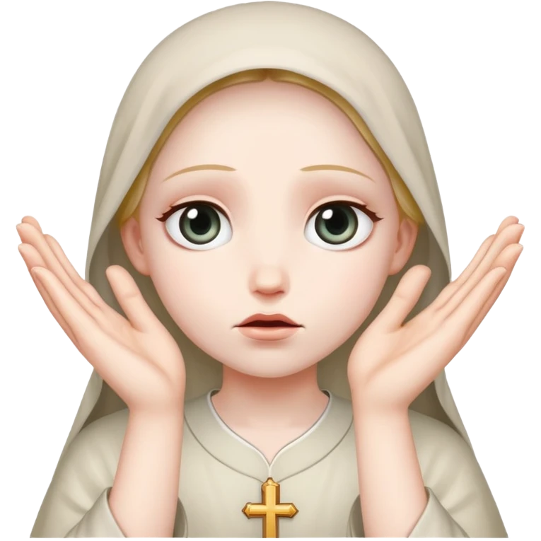 pleading eyes with prayer hands emoji
