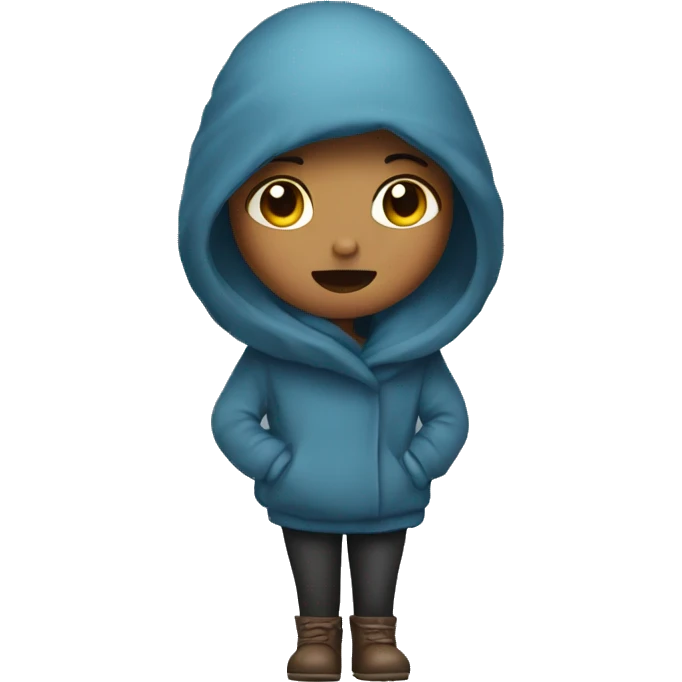 girl shivering emoji