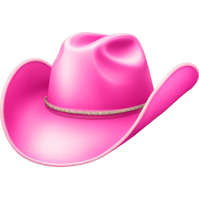 Pink cowgirl hat  emoji