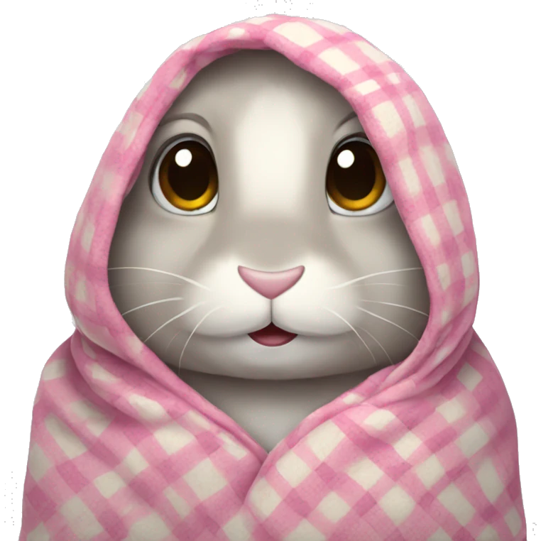 Bunny wearing a blanket  emoji