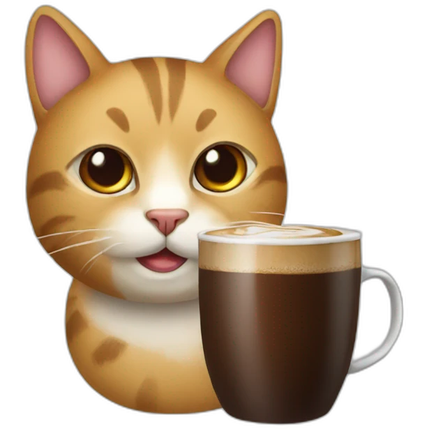 Coffee-cat emoji