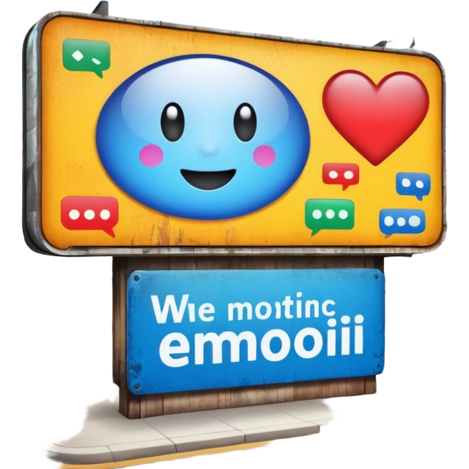 billboard on the street emoji