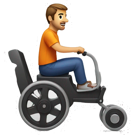 corriendo en silla de rueda emoji
