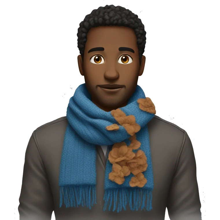 make this same scarf blue, no human emoji