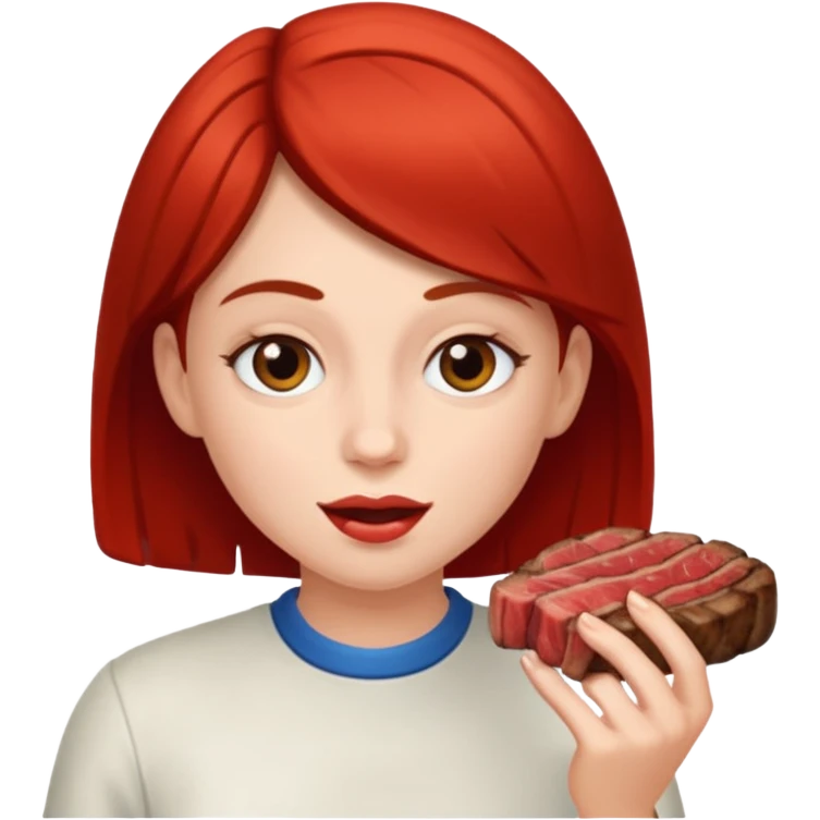 nora eating steak emoji
