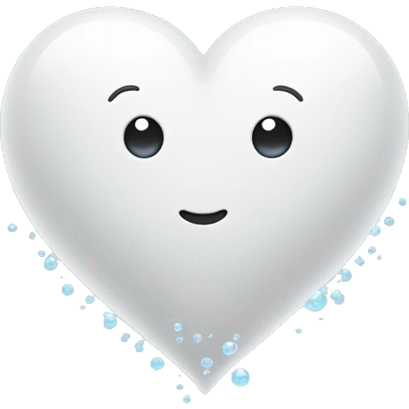 White heart with bubbles emoji