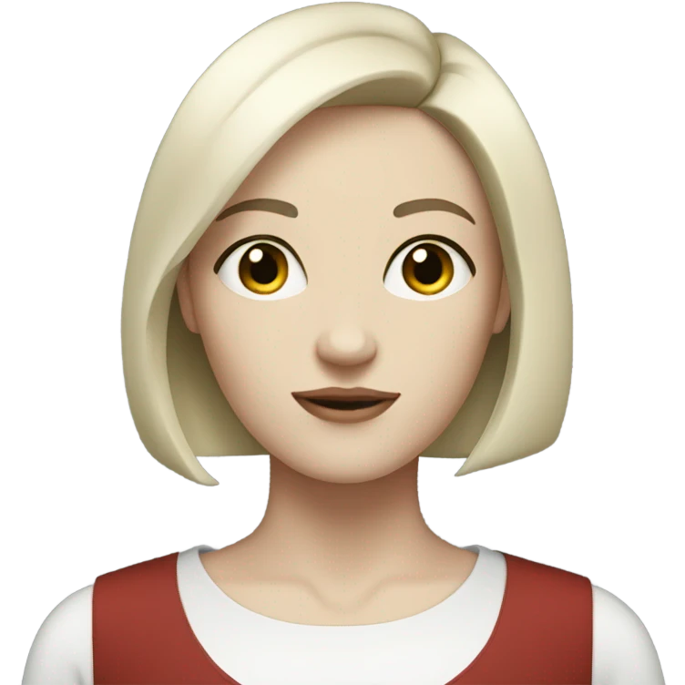 pale skin young woman with a black bob haircut emoji