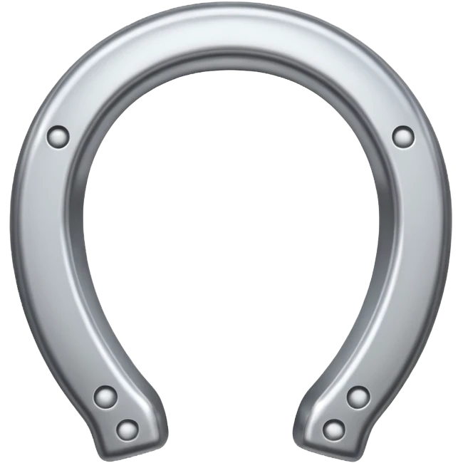 Horse shoe silver facing up emoji