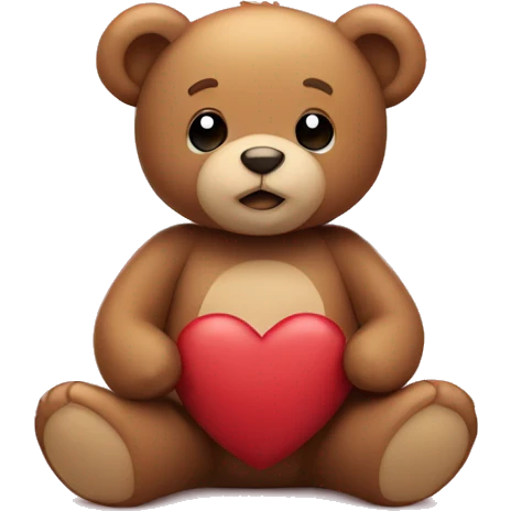 teddy bear with hearts emoji