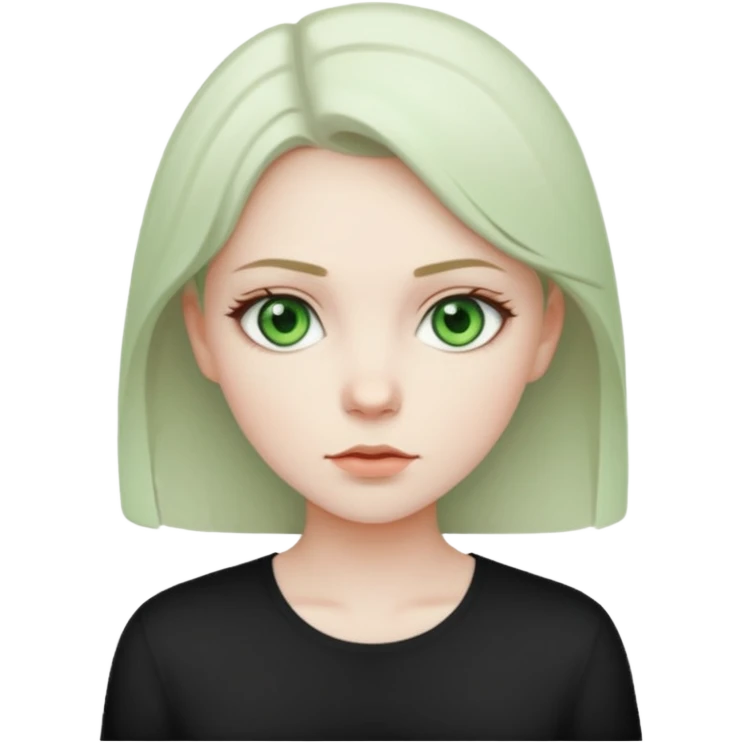 Girl green eyes won’t her clothes  emoji