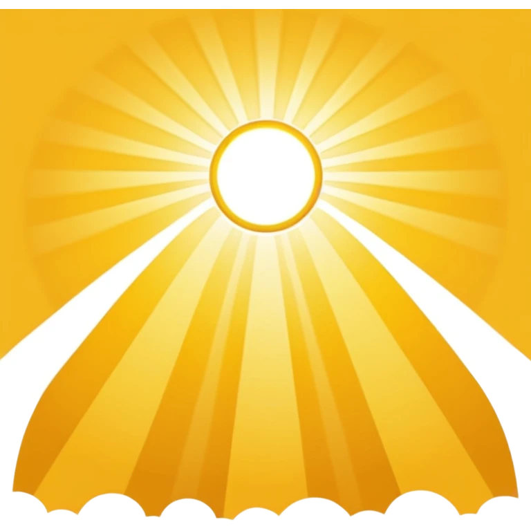 Generate a high-quality image of bright yellow sunlight rays streaming through, soft and warm glow, realistic shading and lighting, no faces, no objects, simple white or transparent background, high-resolution.
 emoji