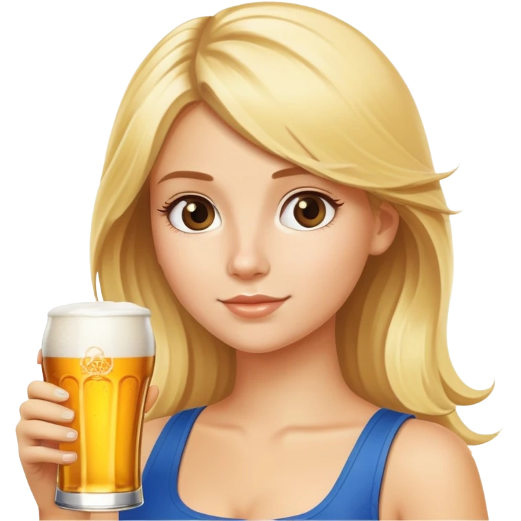 blonde girl with corona beer emoji