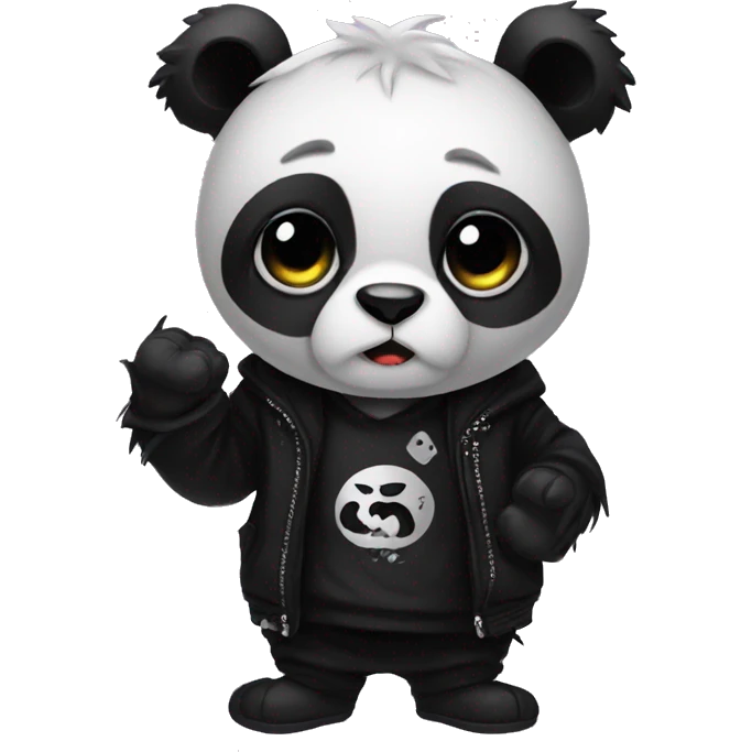 Goth panda emoji