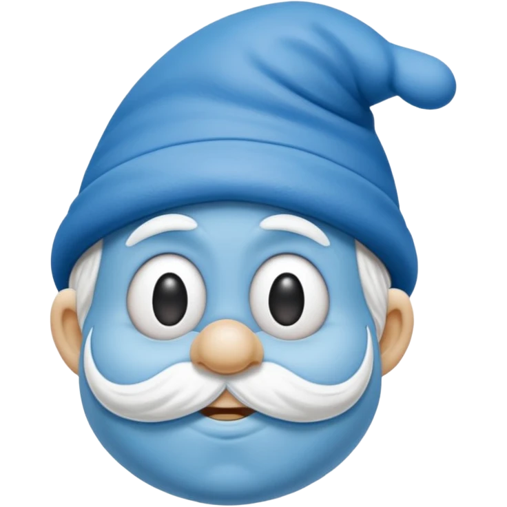Smurf oude man emoji