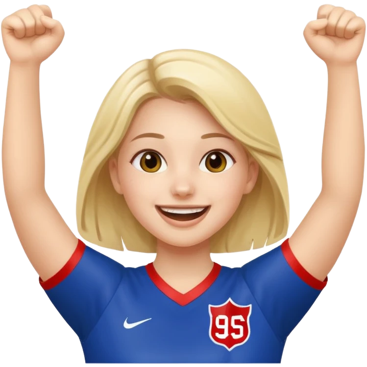 girl cheering on a football game emoji