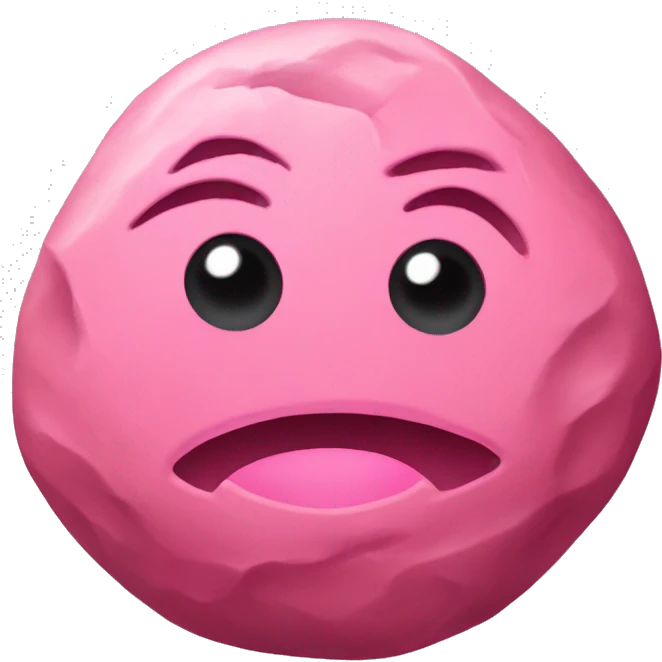 Piedra con lazo rosado emoji