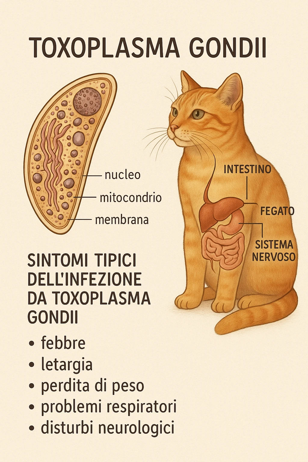 Toxoplasma gondii, infetta gatto in italiano con sintomi e anatomia emoji