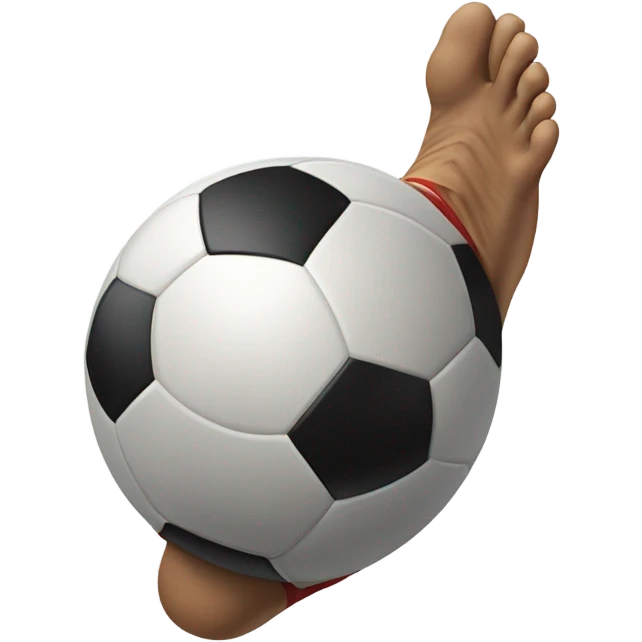 A leg kicking a soccer ball emoji