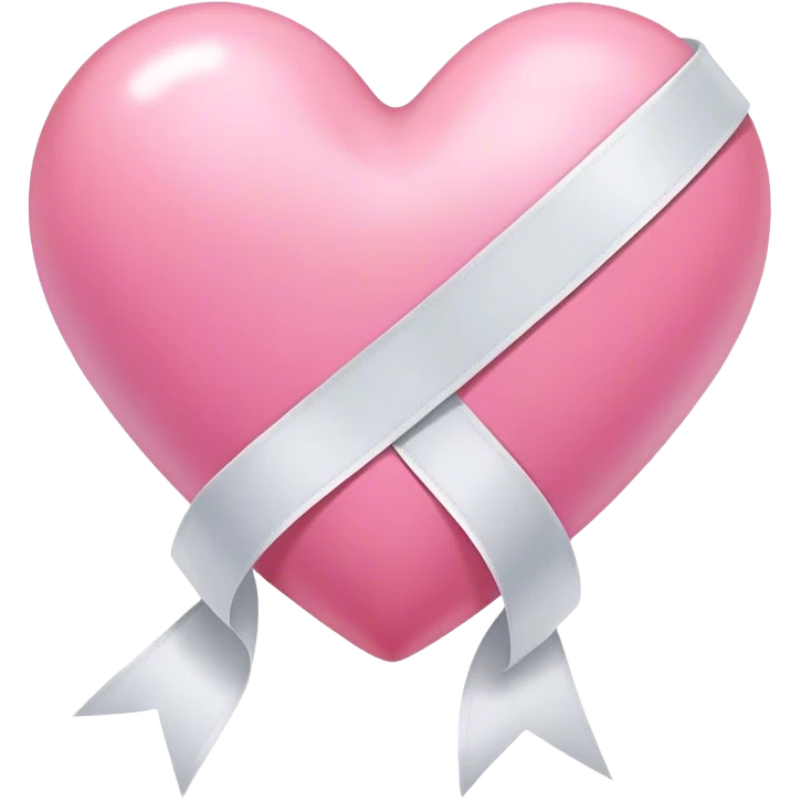 A pink heart with Ribbon emoji