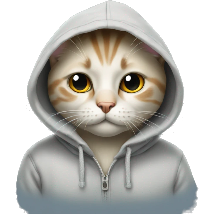 Cat with hoddie emoji
