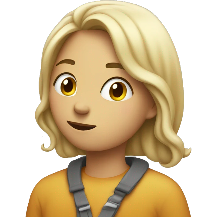 person smelling on shoulder emoji