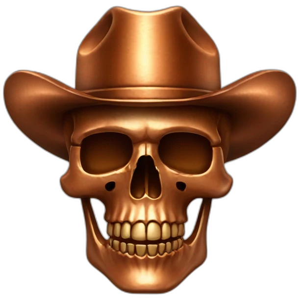 skull-copper-with-cowboy-hat emoji