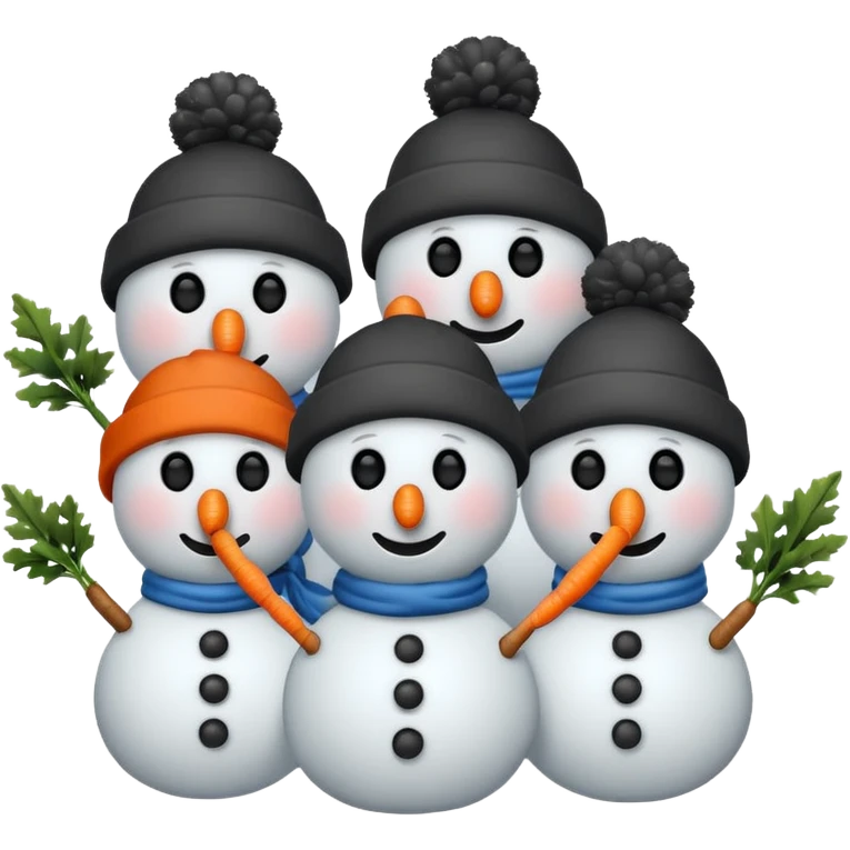 single hatted snowmen  emoji