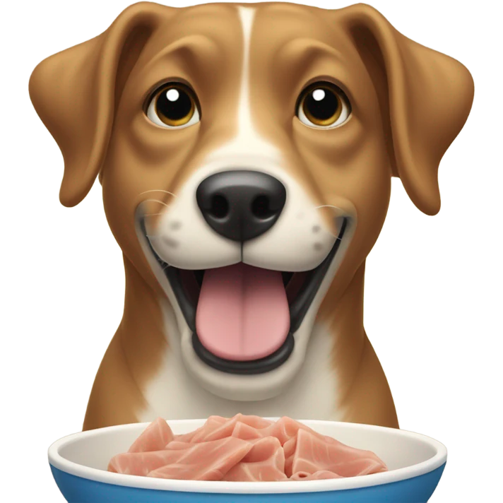 dog eating tuna  emoji