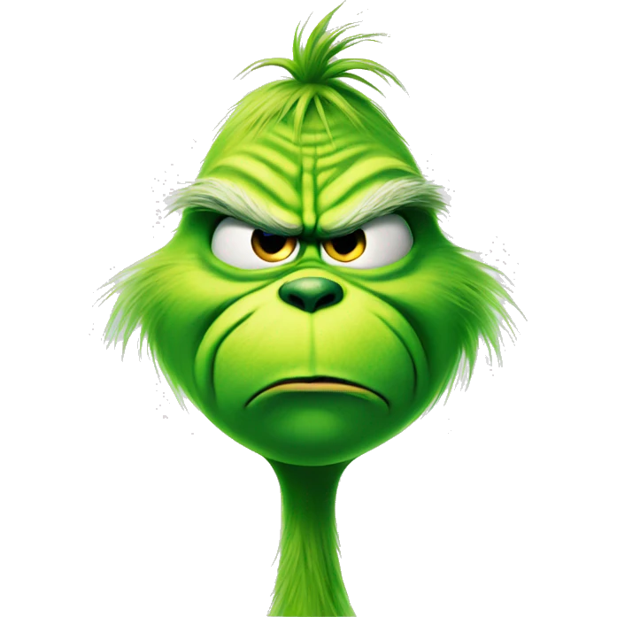Grinch by christmas tree emoji