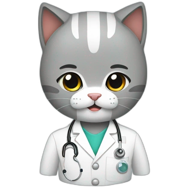 a cat doctor emoji