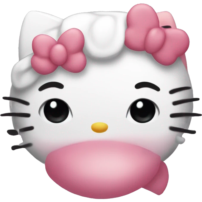 Blushing hellokitty emoji