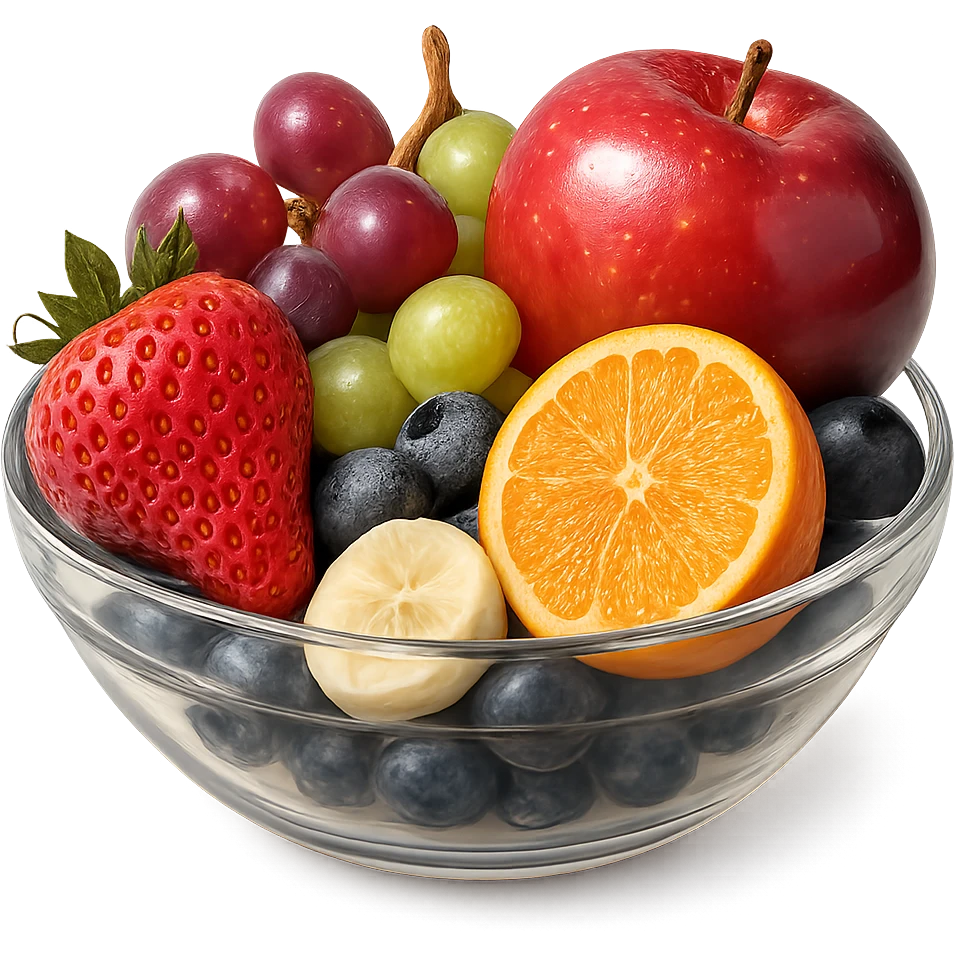 UNA BOWL DI FRUTTA FRESCA, IPERREALISTICA 4K emoji