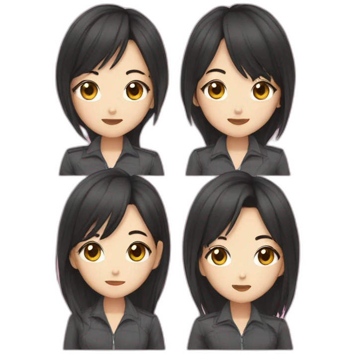 Asian Female Idol Group of 5 members emoji