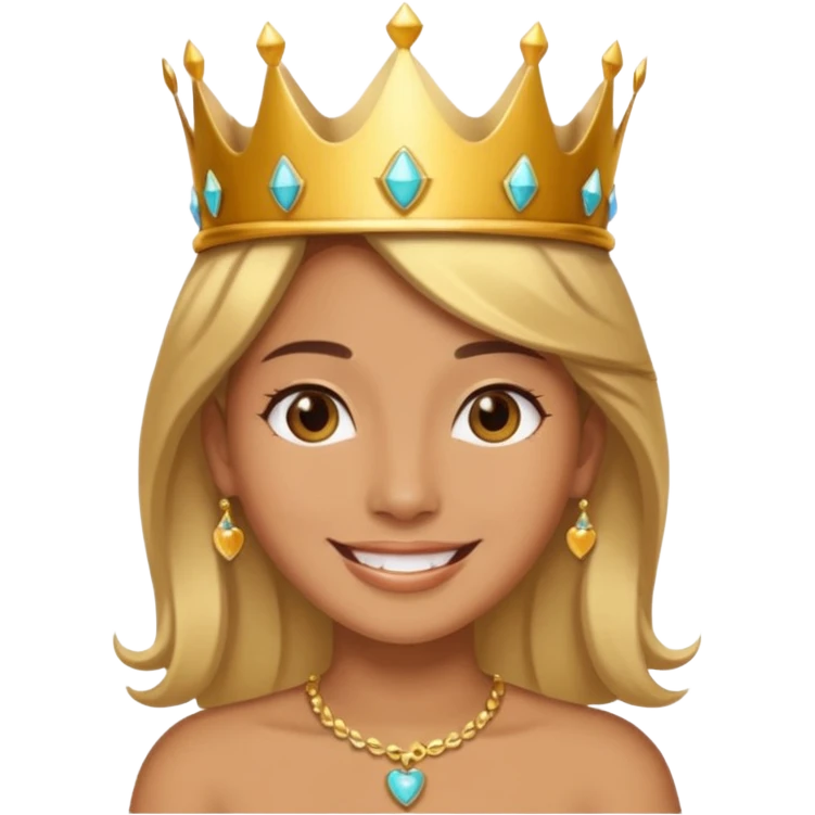 Una persona enamorado y con una corana emoji