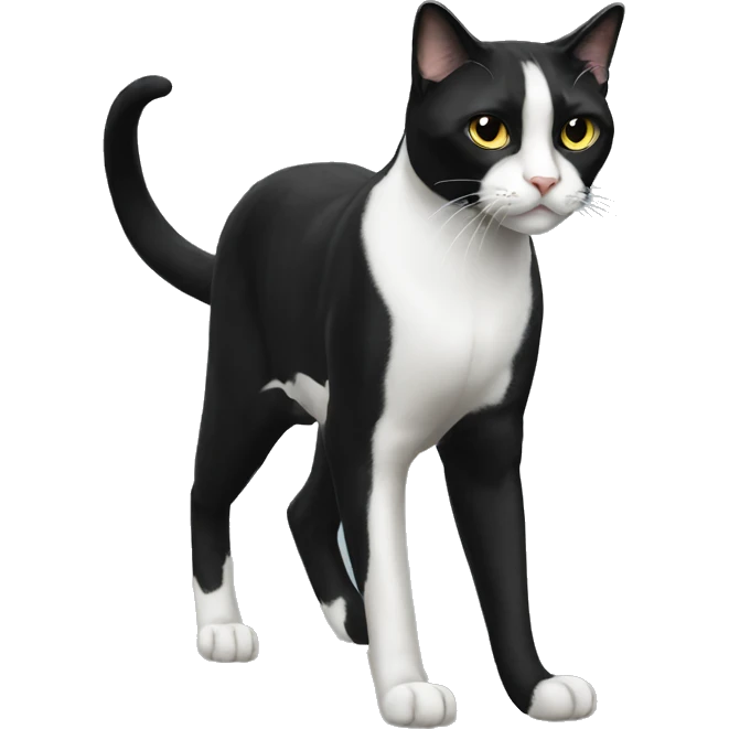 Tuxedo Cat Breed Full Body emoji