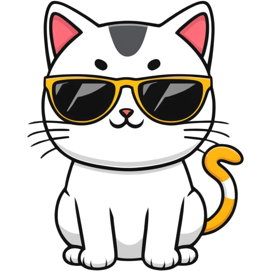 Cat with sunglasses emoji