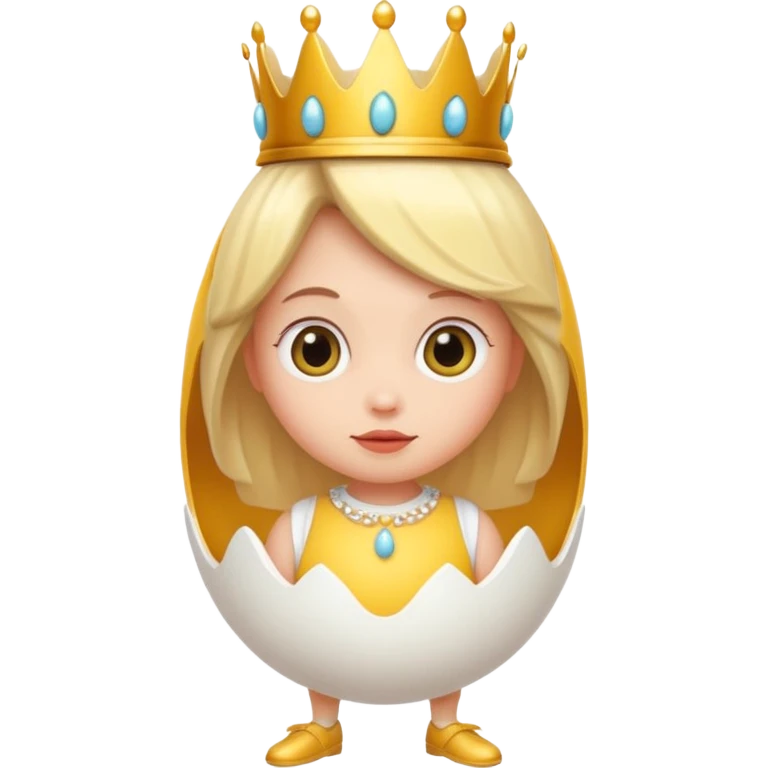 Little egg queen with legs emoji