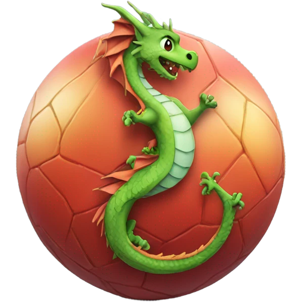 Dragon on a ball emoji