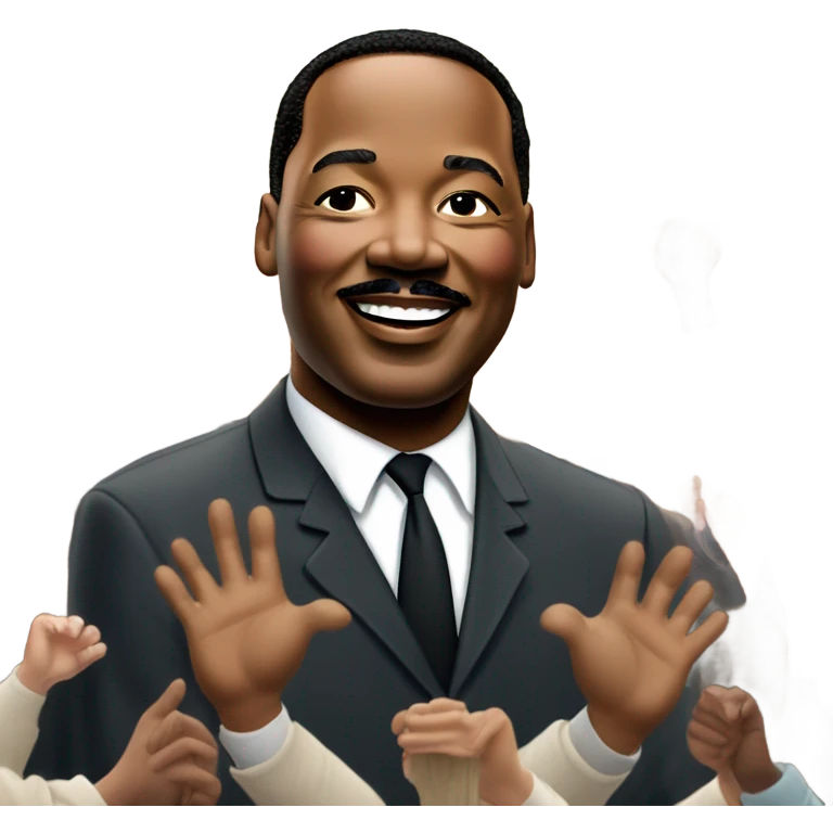 martin luther king celebrating! emoji