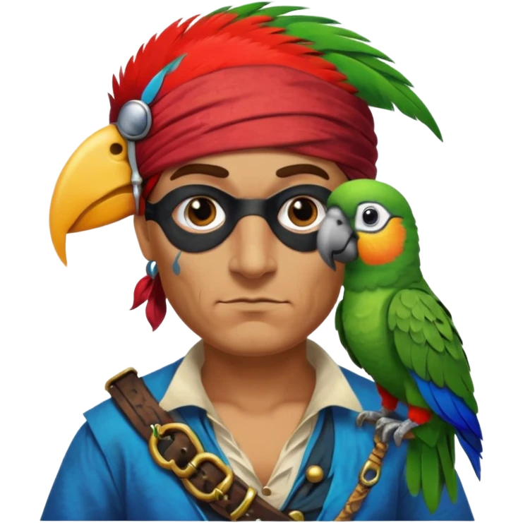 pirate and parrot emoji