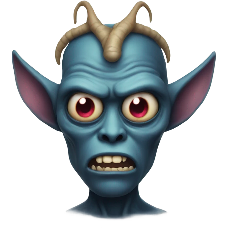 Cyclops alien with horns emoji