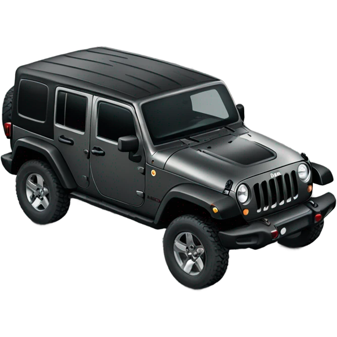 Black jeep wrangler rubicon  emoji