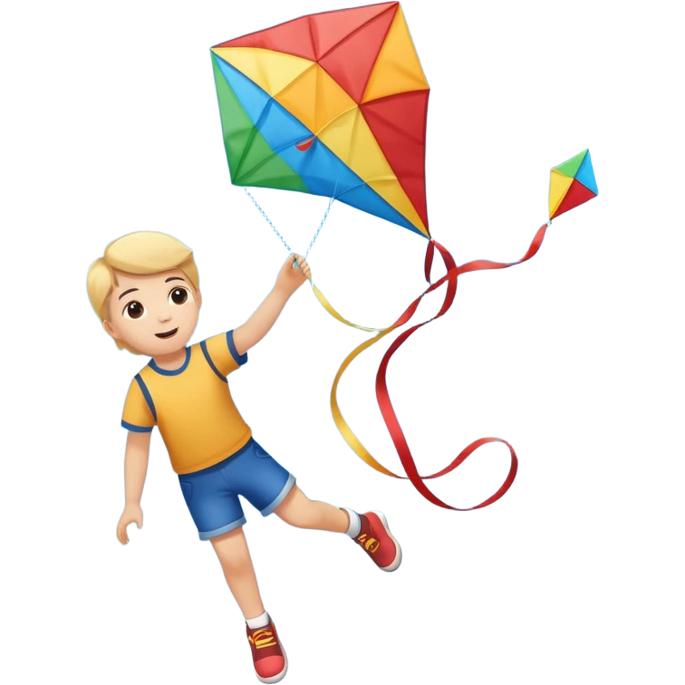 child with kite,Kite Flyers, big kite. emoji