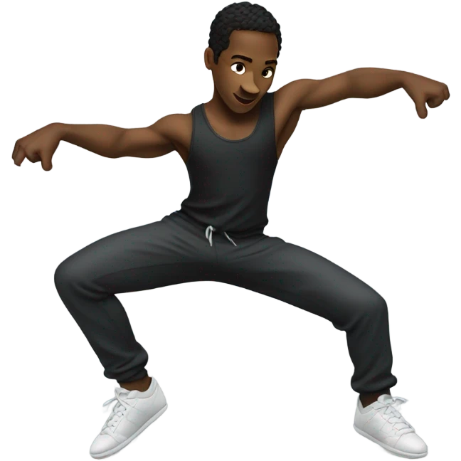 Black guy breakdancing  emoji
