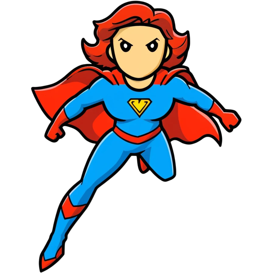 female superhero character emoji