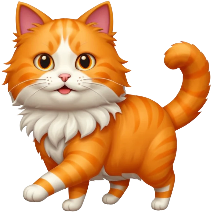 Cat kick emoji
