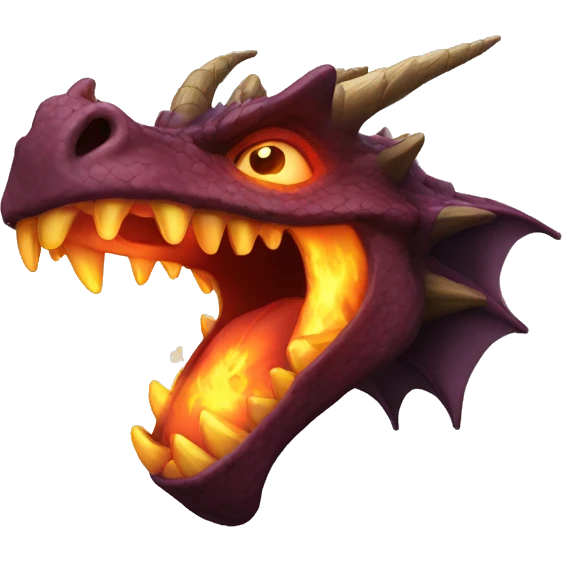 Fire comes out of dragon mouth  emoji