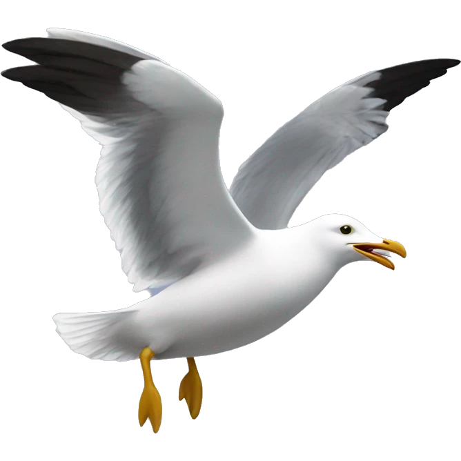 Flying seagull emoji