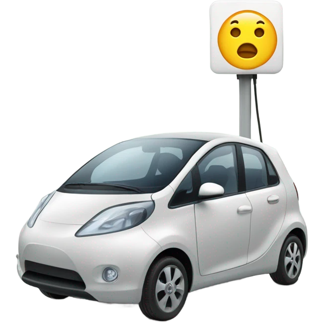 voiture électrique en charge emoji